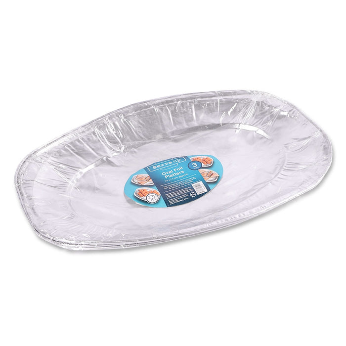 3 Pack Oval Foil Platters 321689