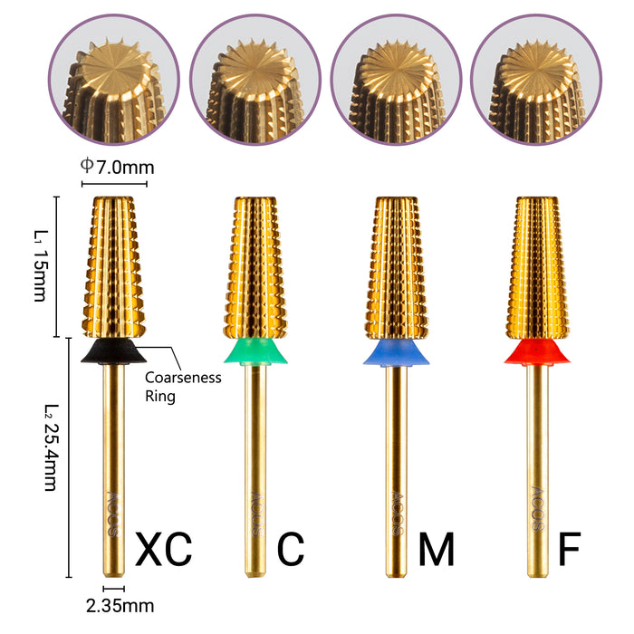 ACOS 7.0 5 in 1 Tungsten Carbide Nail Drill Bit (Straight Cut) - Lashmer