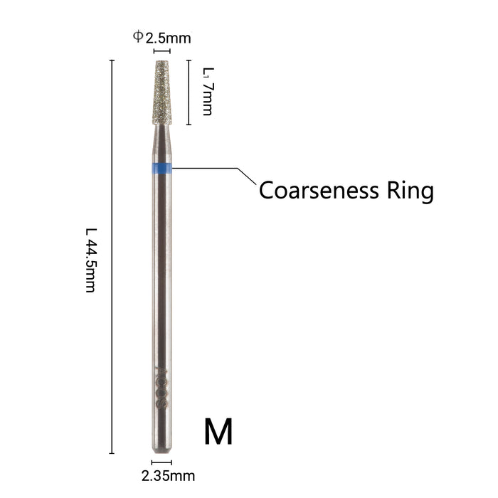 ACOS Tapered Shape manicure Drill Bits (Medium) - Lashmer