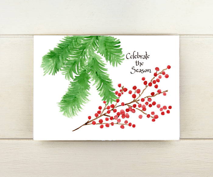 Berries & Greens Holiday Card