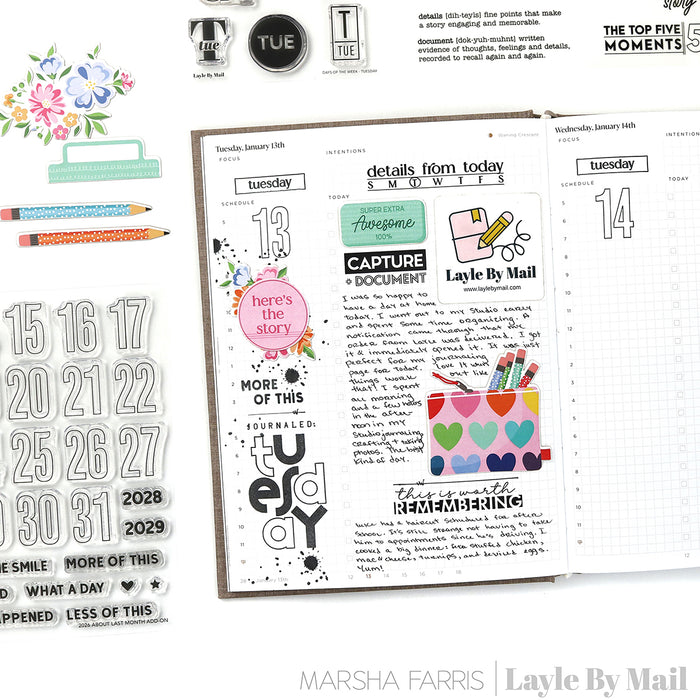 Days of the Week - Sunday - 4x4 Stamp Set