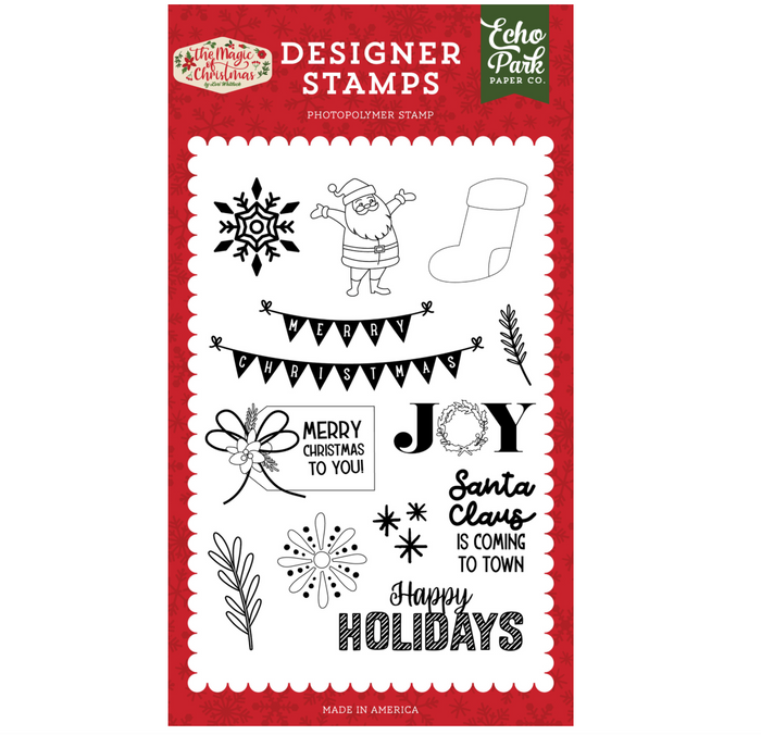 Echo Park | The Magic of Christmas - TO YOU TAG 4x6 Photopolymer Stamp Set
