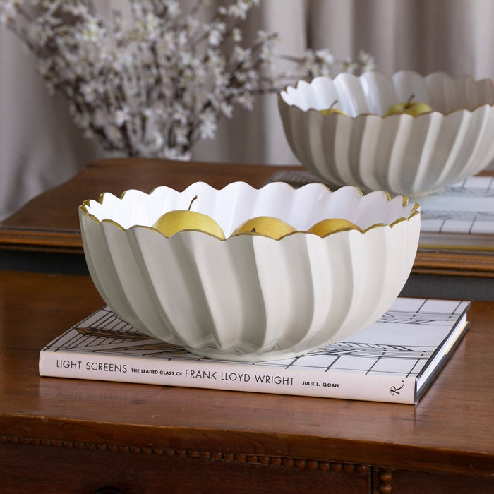 Beatriz Ball Encanto Orlando Medium Bowl — With lemons beside a separate floral arrangement