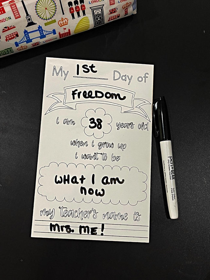 First/Last Day of School Wipeable Sign - Dry Erase Board
