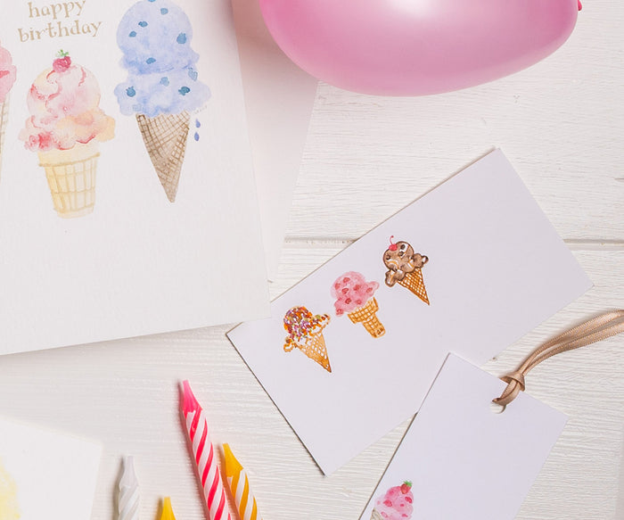 Ice Cream Cones Birthday Card