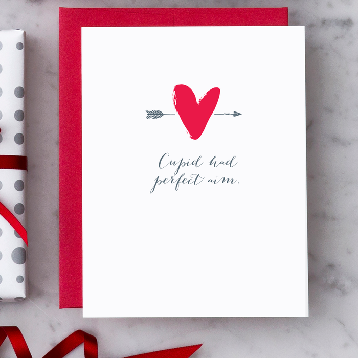 LV30 - "Cupid had Perfect Aim" Valentine's Day Card