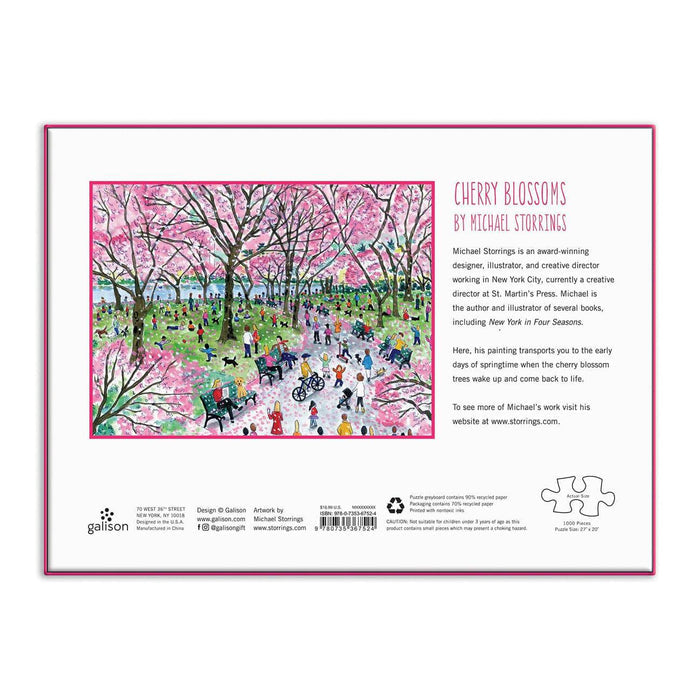 Michael Storrings Cherry Blossoms 1000 Piece Jigsaw Puzzle - The Preppy Bunny