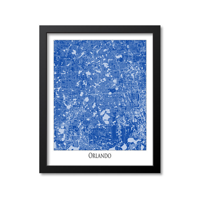 Orlando Map Art Print, Florida
