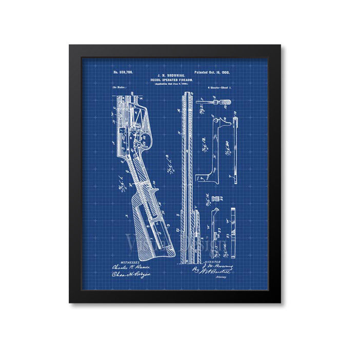 Remington Model 8 Semi Automatic Rifle Patent Print