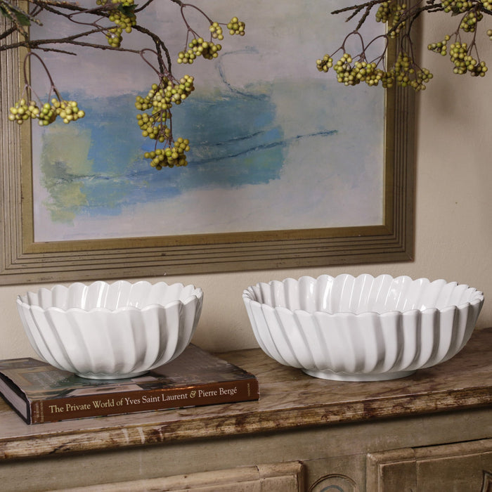 Beatriz Ball Vida Vienna Medium Bowl White — With a separate larger Vienna bowl