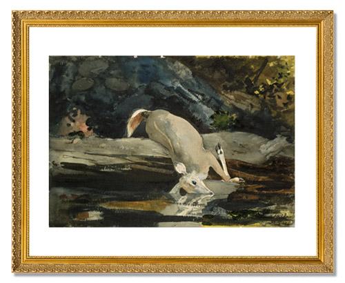 MFA Prints archival replica print of Winslow Homer, The Fallen Deer from the Museum of Fine Arts, Boston collection.