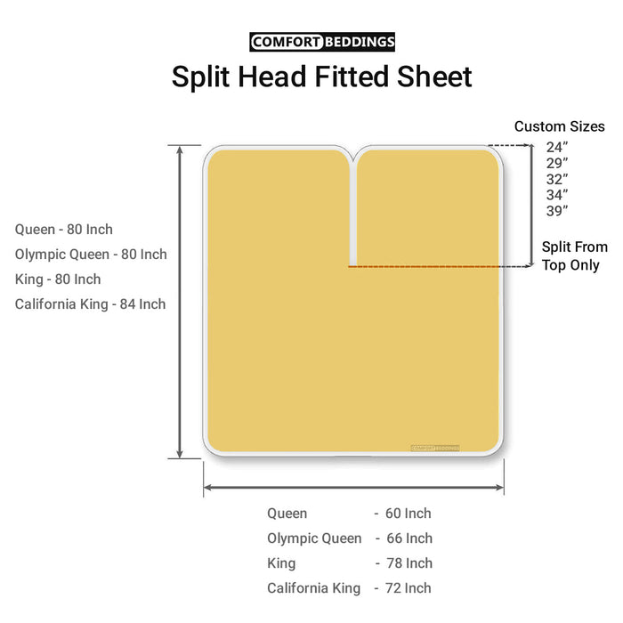 Split Head Fitted Sheet