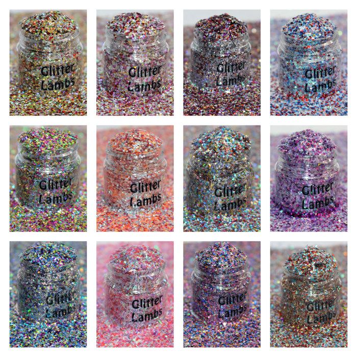 A Furry Purry Kitty Cat Christmas Glitter Collection (5 Gram Bags)