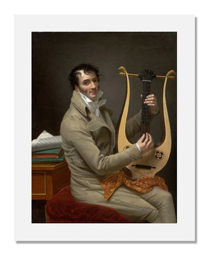 MFA Prints archival replica print of Adèle Romany, Joseph Dominique Fabry Garat Playing a Lyre Guitar from the Museum of Fine Arts, Boston collection.