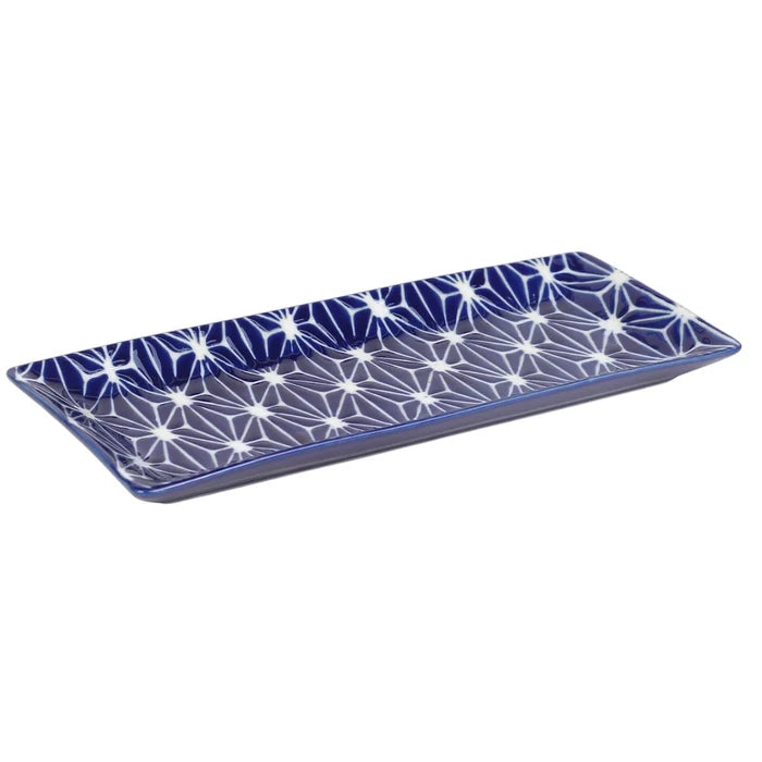 Asanoha Blue Platter