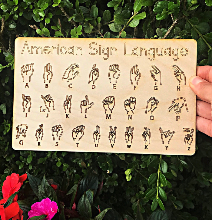 ASL American Sign Language Wood Board Tutuorial