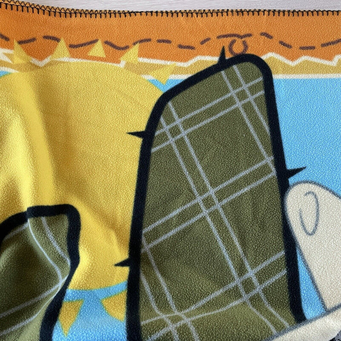 Back In Action Movie Looney Tunes Fleece Plush Blanket Throw Bugs Bunny Daffy Duck Vintage Western Cowboy 46 x 68 2003