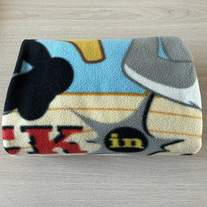 Back In Action Movie Looney Tunes Fleece Plush Blanket Throw Bugs Bunny Daffy Duck Vintage Western Cowboy 46 x 68 2003
