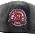 Baltimore Orioles 30th Anniversary 59Fifty New Era Fitted Hat (Black Scarlet Red Under Brim)