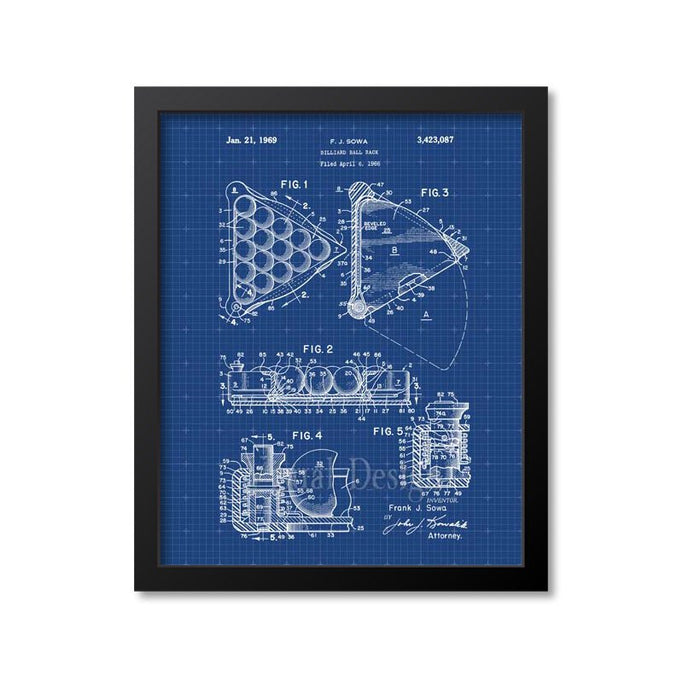 Billiard Ball Rack Patent Print