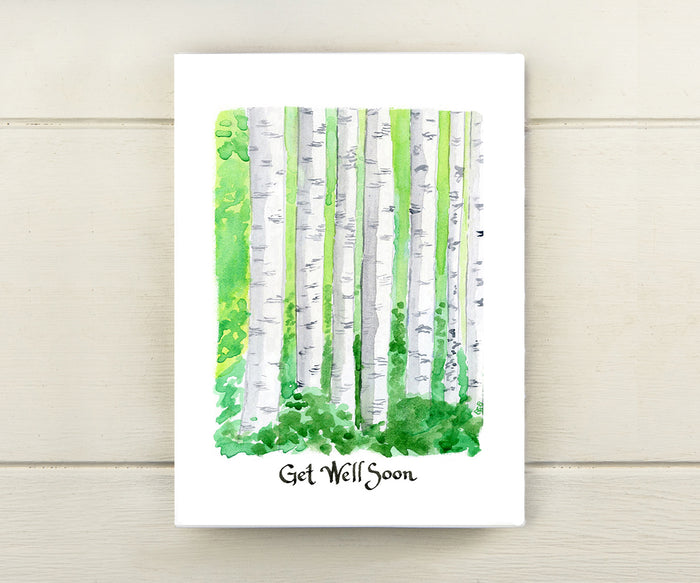 Birches Get Well Card