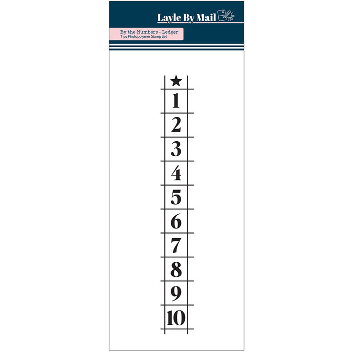 By The Numbers - Ledger - 2x6 Stamp Set