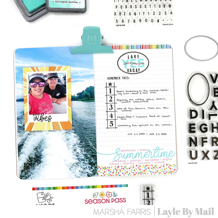 By The Numbers - Ledger - 2x6 Stamp Set