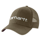 Carhartt Canvas Mesh-Back Logo Graphic Cap Hats & Caps Carhartt Burnished Logs/Blackberry OS