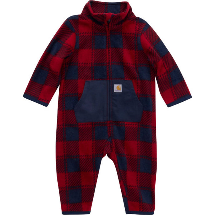 Carhartt Kids' Long Sleeve Printed Zip-Front Coverall Bibs & Overalls Carhartt Red 12M Infant