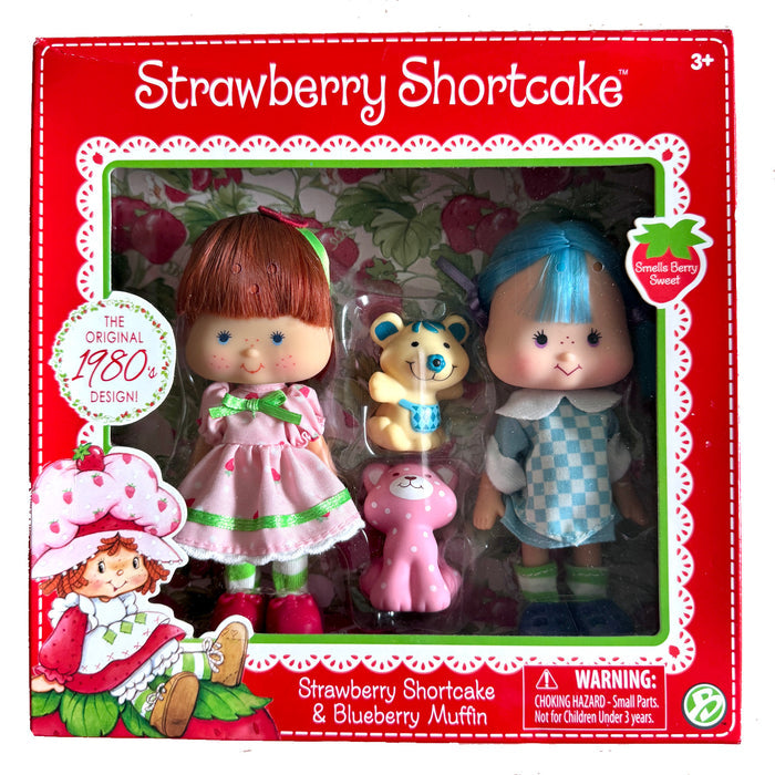 Collectible Strawberry Shortcake Classic Doll Set with Blueberry Muffin and Pets - 2016 by Bridge Direct