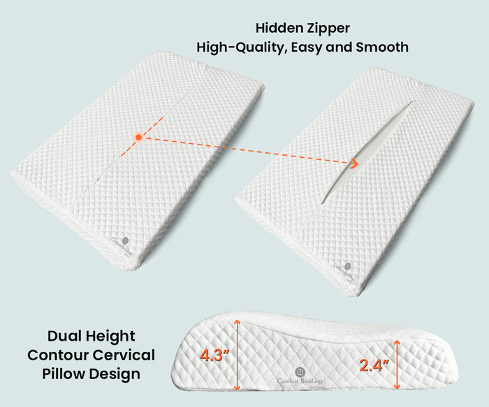 Contoured Cervical Memory Foam Pillow