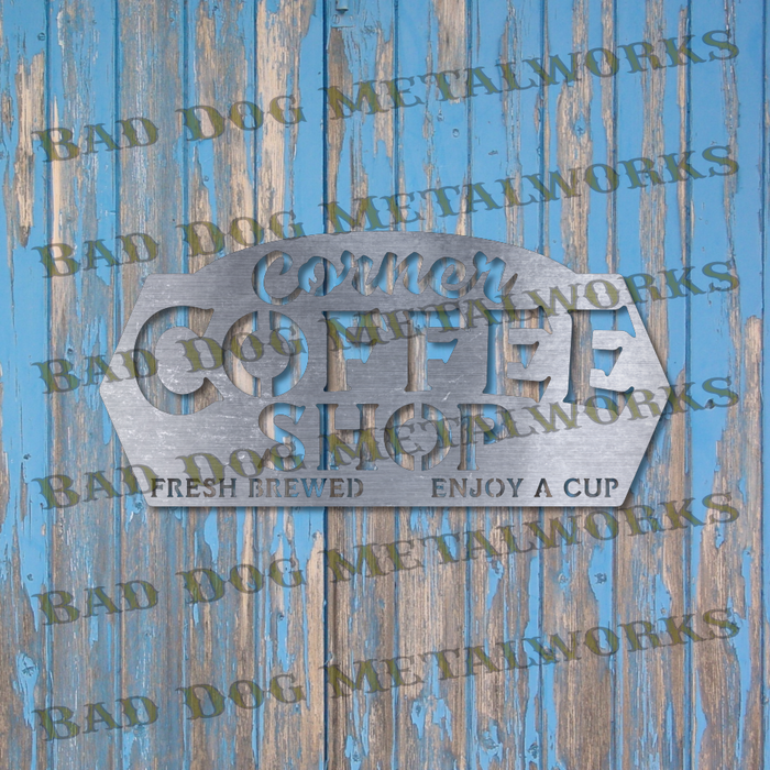 Corner Coffee Shop  - Dxf and Svg