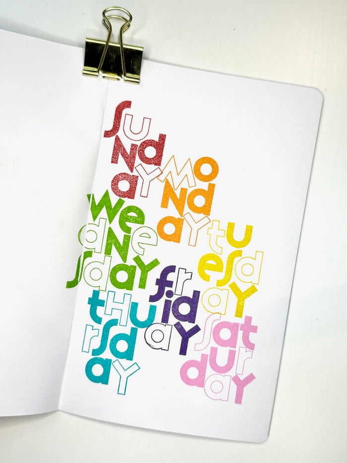 Days of the Week - Sunday - 4x4 Stamp Set