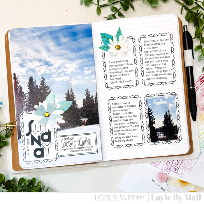 Days of the Week - Sunday - 4x4 Stamp Set