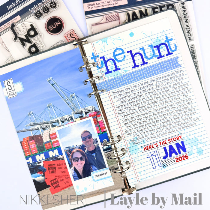 Days of the Week - Sunday - 4x4 Stamp Set