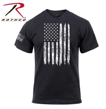 Distressed US Flag Athletic Fit T-Shirt