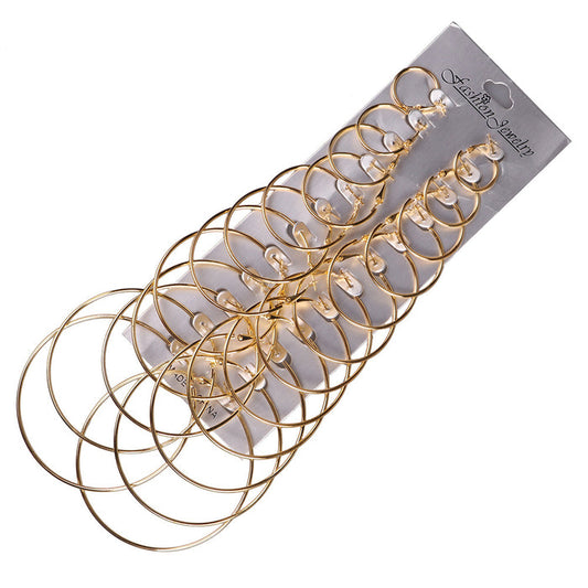 E840 - Exaggerated metal big circle earrings