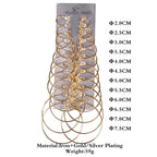 E840 - Exaggerated metal big circle earrings