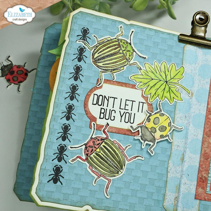 Elizabeth Craft Designs | 6x8 Beetles & Bugs Stamp & Die Set