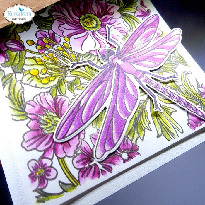 Elizabeth Craft Designs | 6x8 Beetles & Bugs Stamp & Die Set