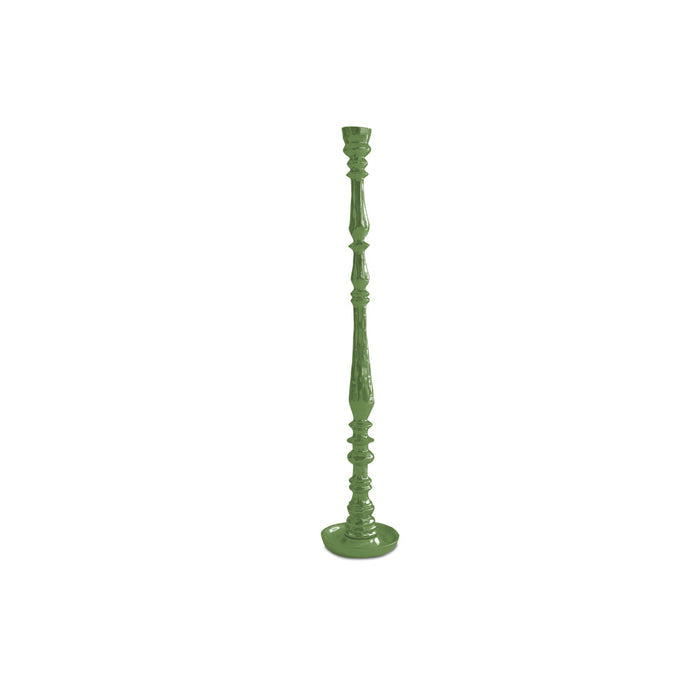 Beatriz Ball Encanto Crosby Large Candlestick Holder — Single leaf-green holder isolated on white