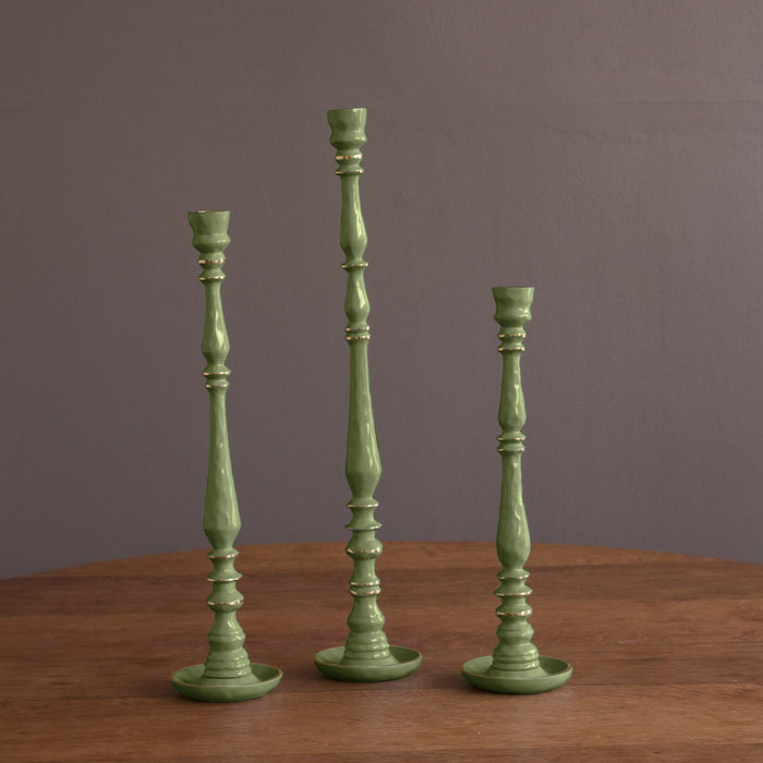 Beatriz Ball Encanto Crosby Large Candlestick Holder — Three Crosby sizes shown together, other sizes separate