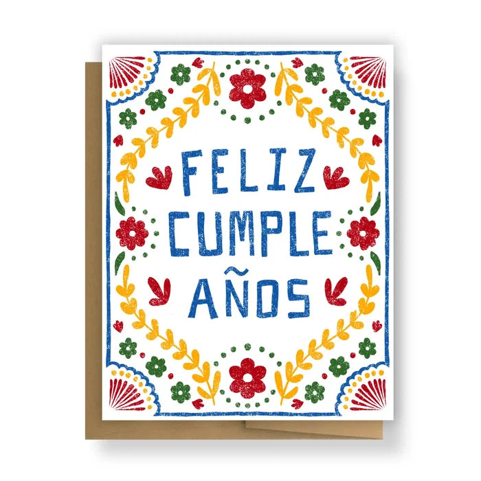 Feliz Cumpleaños Floral Card