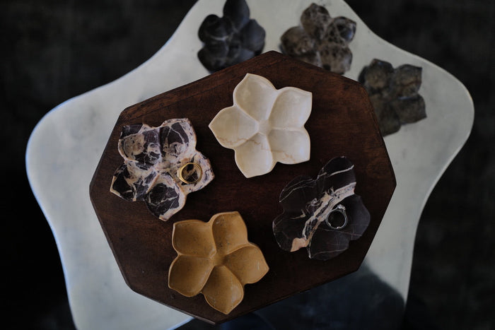 Fiore Buttercup Marble Mini Dish by Anastasio Home
