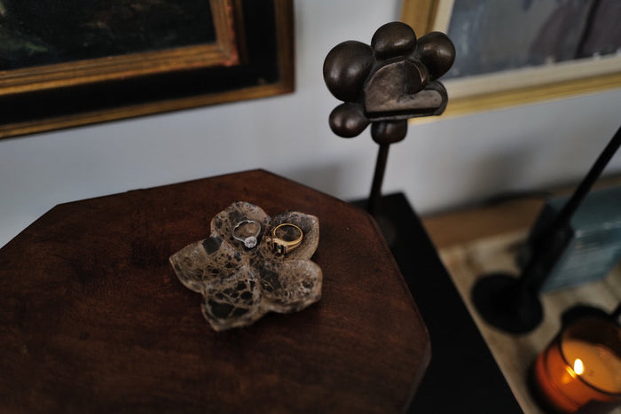 Fiore Buttercup Marble Mini Dish by Anastasio Home