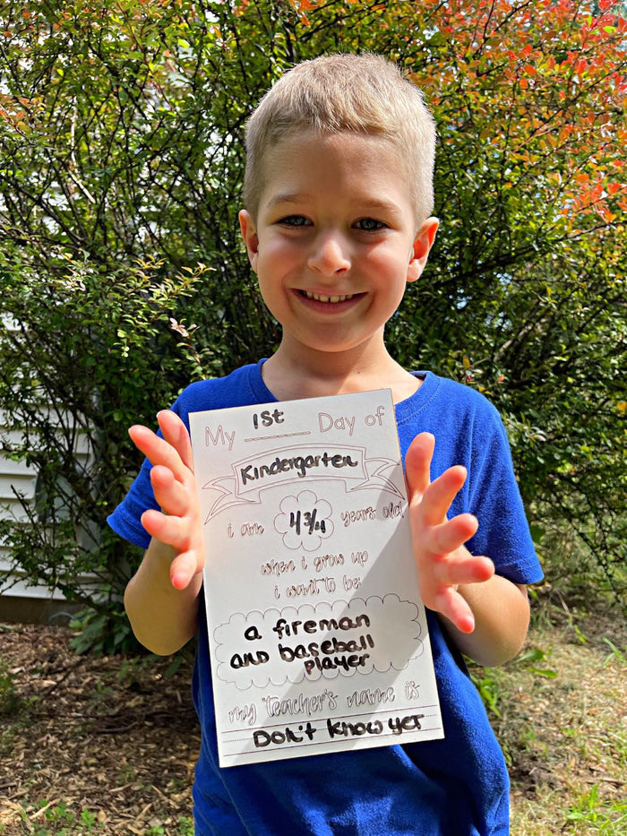 First/Last Day of School Wipeable Sign - Dry Erase Board