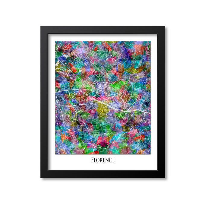 Florence Map Art Print, Italy