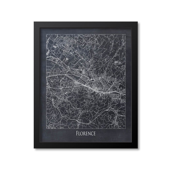 Florence Map Art Print, Italy