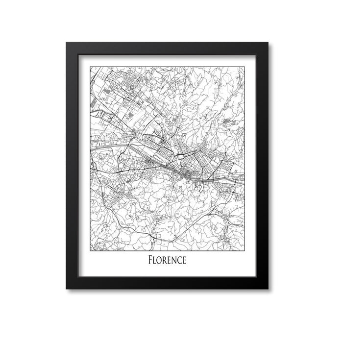Florence Map Art Print, Italy