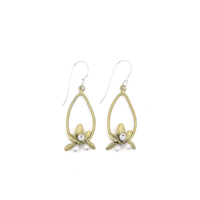 Flowering Thyme Oval Wire Earrings